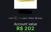 Conta Steam 14 anos com medalha de 5 e 10 anos CS com jogos