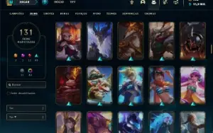 Conta Platina 4 com TODOS os champs e 131 Skins + 47 Cromas