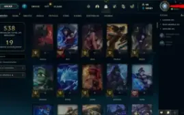 Conta de LOL nível 230 com 86 skins e 52k de EA
