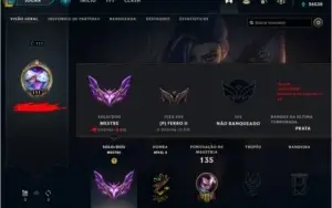 conta lol mestre preço negociavel pix