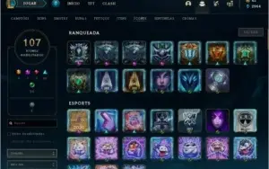 Conta LoL criada na season 1, com 132 campeões e 66 skins
