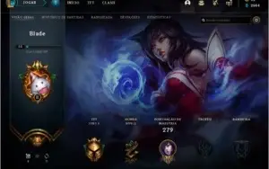 Conta LoL criada na season 1, com 132 campeões e 66 skins