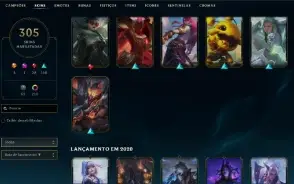 Esmeralda 2 com TODOS os champs e 307 Skins + 5 Vitoriosas