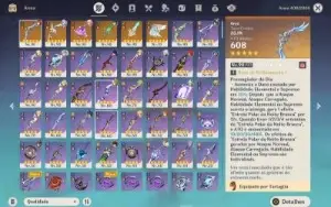 Conta AR 58, Personagens upados e muito bem buildados