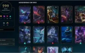 Conta LoL, nv 350, 299 skins, todos os champs