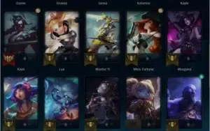 Conta mestre 1pdl, 37 champions, honra 2, 14 skins