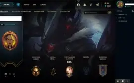 CONTA LEAGUE OF LEGENDS - OURO 3 S11 - 148 CHAMP E 157 SKINS
