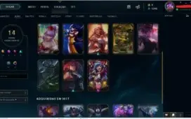 conta league of legends conta lv baixo com skins e campeões