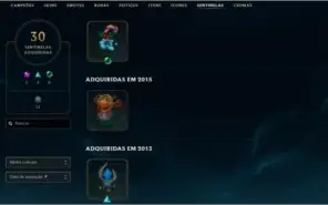 Conta lolzinho 292 skins conta antiga + valval com skins