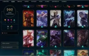 Conta lolzinho 292 skins conta antiga + valval com skins