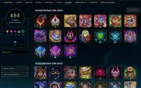 🔥 Conta Rara de 2014 | 322 Skins + Quase Todas as Ultimates