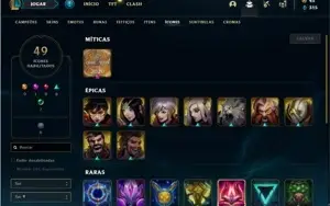 Conta prata 4 com 27 Champs e 16 Skins