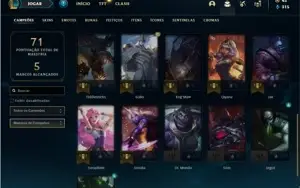 Conta prata 4 com 27 Champs e 16 Skins