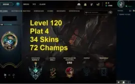 CONTA PLATINA 4 / LEVEL 120 VÁRIAS SKINS BOAS (MMR BOM)