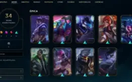 Conta League of Legends Full Acesso - 86 Champs e 34 Skins