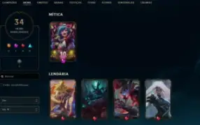Conta League of Legends Full Acesso - 86 Champs e 34 Skins