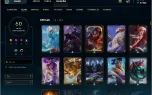 CONTA LOL, PLATINA 3, 60 SKINS