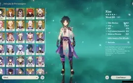 Genshin Impact - Ar55 , 10 Personagens T5 E 2 Armas T5 + Ski