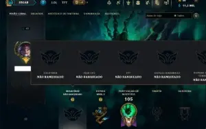 Unranked com 50 Champs e 38 Skins