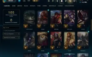 Unranked com 50 Champs e 38 Skins