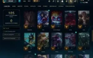 Unranked com 50 Champs e 38 Skins