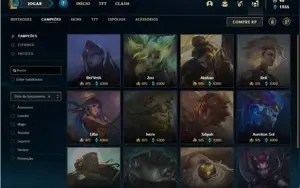 Conta bronze 1 com 146 Champs e 109 Skins + 4 Vitoriosas