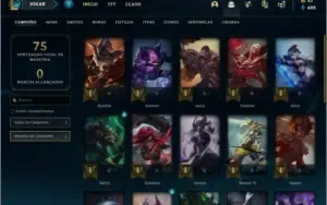 Conta unranked com 11 skins e 26 champs