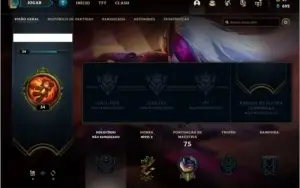 Conta unranked com 11 skins e 26 champs