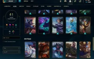 Conta bronze 1 com 70 Champs e 41 Skins ( Quase 100 Jogos )