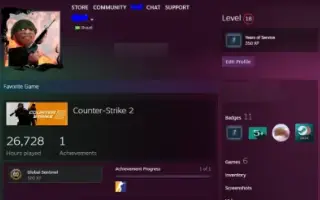Conta Steam com CS