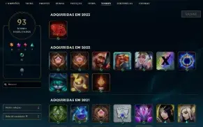 ✨ Conta LOL Lvl 96 - 84 champions / 104 skins! ✨ ✨