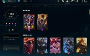 ✨ Conta LOL Lvl 96 - 84 champions / 104 skins! ✨ ✨