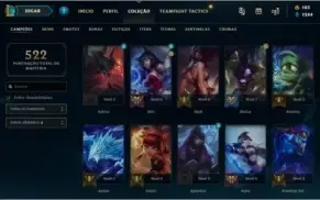 Conta gold 4 season 4 rara com muitas skins