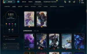 Conta gold 4 season 4 rara com muitas skins
