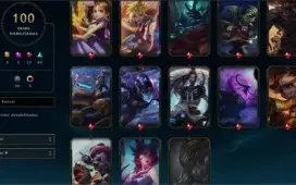 conta LOL (100 skins, maioria de ADC)