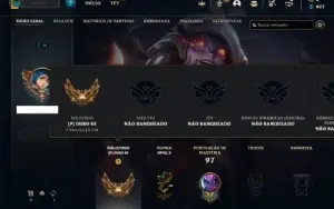 Ouro 3 com 47 Champs e 15 Skins