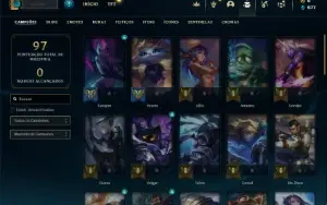 Ouro 3 com 47 Champs e 15 Skins