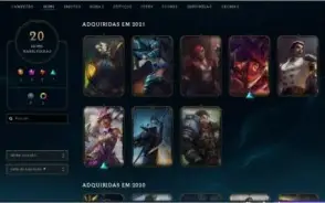 Conta lol LV 54 de 2020