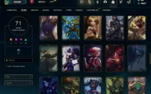 Bronze 3 com TODOS os champs e 71 Skins + 1.4kk de Master Yi