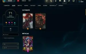 Bronze 3 com TODOS os champs e 71 Skins + 1.4kk de Master Yi