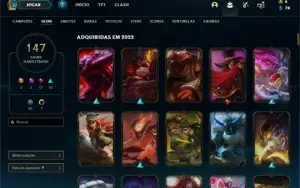 CONTA LOL M/JUNGLE BARATINHA LV 250/147 SKINS