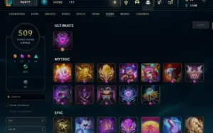 CONTA DE LOL ✨ 588 SKINS / LV 491 / MESTRE / 353 gemas ✨ + V