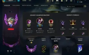 CONTA DE LOL ✨ 588 SKINS / LV 491 / MESTRE / 353 gemas ✨ + V