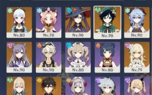 ganyu + ayaka + zhongli + mona c2 + jean