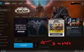 Conta WoW com Shadowlands, 200k gold, 5 meses pago + CoD MW