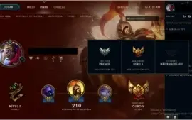 Conta de league of legends OURO V