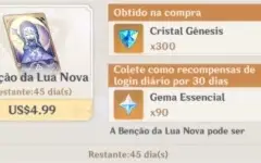 Conta com AYAKA, Diluc e Mona C1 + Benção 45 dias