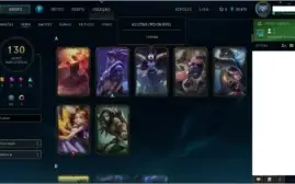 Vendo conta platina com todos os champions e 130 skins