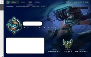 Conta Platina 2 LOL