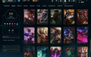 Prata 2 com 60 Champs e 39 Skins ( JG / ADC / MID )